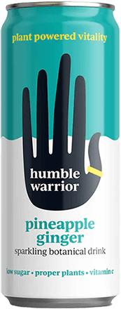 Humble Warrior _Pineapple Ginger_ Sparkling Botanical Drink - 12 x 250ml Cans - Champers Drinks