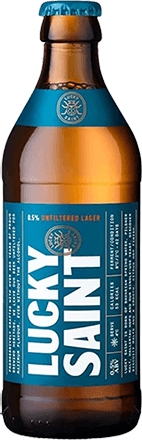Lucky Saint (0.5_) Unfiltered No-Alcohol Lager - 20 x 330ml NRB - Champers Drinks