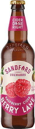 Sandford Orchards Berry Lane Cider _Raspberry_ 4_ ABV - 12 x 500ml (NRB) - Champers Drinks