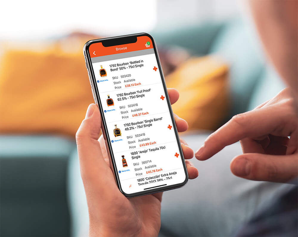 Ordering App - Products Screen - Champers Drinks